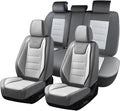 Coverado Car Seat Covers Full Set, Seat Covers for Cars, Front Seat Covers and Back Seat Cover Waterproof Leather Automotive 