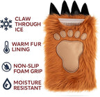 Gears Out Massive Bigfoot Hand Ice Scraper - Bigfoot Gifts - Sasquatch Claw Faux Fur Hand Warmer with Built in Ice Scraper Foam Grip Novelty Winter Snow and Ice Remover for Cars Trucks SUV