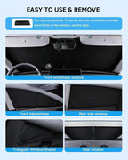 8pcs Windshield Sun Shades for Ford Explorer 2020-now，Accessories, Reflective Thicken Full Car Window Covers Sunshade for Windshield Side Rear, UV Block and Blackout Privacy for Camping Napping