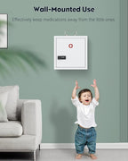 Uniclife Wall Mount Medicine Cabinet with Combination Lock & Handle Locking First Aid Cabinet Lockable Medical Cabinet Medium