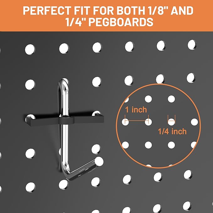 Ultrawall 120-Piece Pegboard Hooks Set, Peg Board Organizer Accessories with Bins for Hanging Various Tools in Garage, Kitche