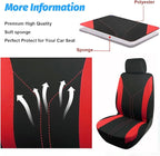 Car Seat Covers Full Set, Breathable Vehicle Front and Rear Split Bench Protector Airbag Compatible, Waterproof Automotive In