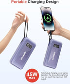 GOOLOO G7 3000A Jump Starter with Built-in Cable,Portable Power Bank for 45W Fast Charging,12V SuperSafe Lithium Jump Box,