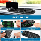 Multifunction Car Anti-Slip Mat, Car Dashboard Mobile Phone Holder, Anti Slip Mat Phone Holder and Temporary Parking Number P