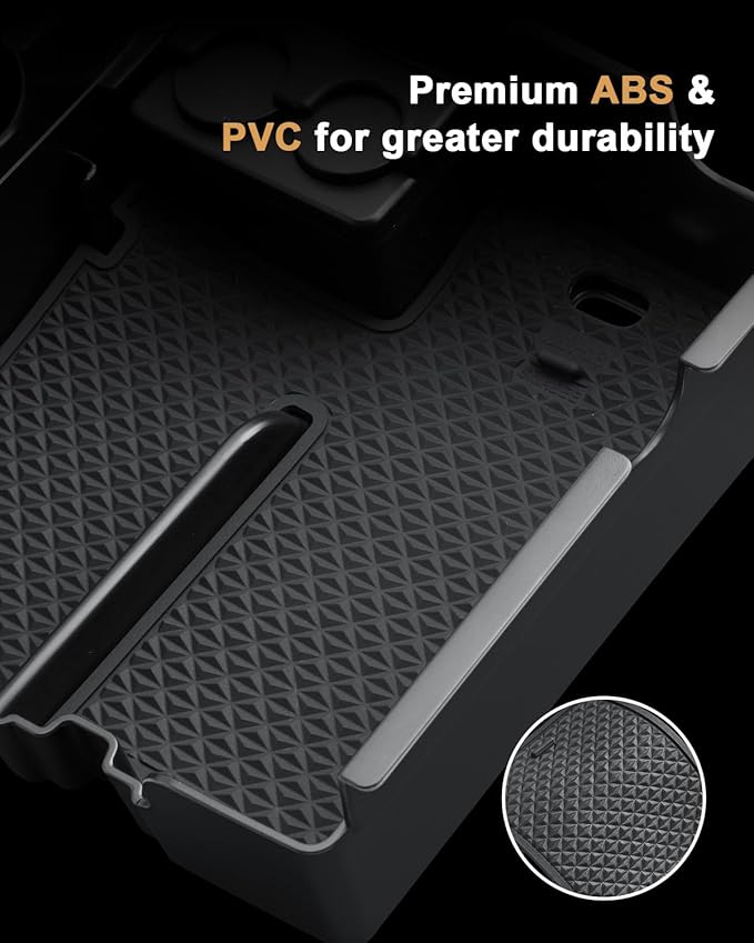 ECOZEN 2026 Wrangler JL Center Console Organizer - 2 Pcs Center Console Organizer Tray + Armrest Hidden Storage Box For 2018-2026 Jeep Wrangler JL/JLU/4xe & 2020-2025 Gladiator JT Accessories