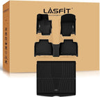 LASFIT Floor Mats & Cargo Mat for Mercedes Benz GLE SUV 2020-2026 350/450/ 53 AMG (Not Fit Coupe; Fit 5 Seats), All Weather TPE Anti-Slip Car Mats Custom Fit for GLE 1st & 2nd Row Set & Trunk Mat