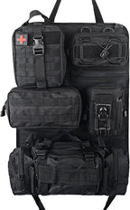 Universal Tactical Vehicle Back Seat Organizer with 5 Molle Pouch Molle Pouches Truck Seat Organizer Tactical Gear for Car Truck Ford Jeep Vehicle