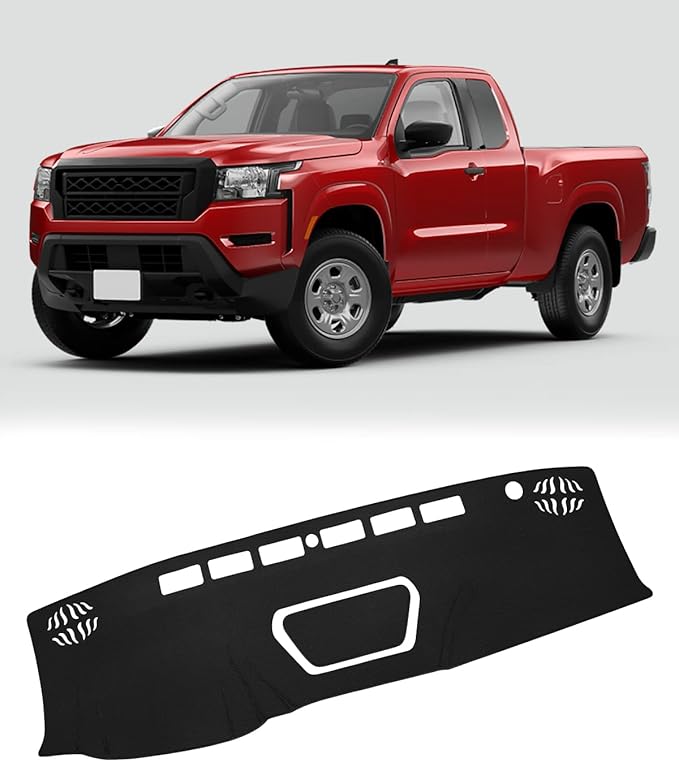 FIILINES Dash Cover for Nissan Frontier 2022-2025, Dashboard Mat Frontier Accessories Dashboard Cover Sunshade Nonslip Mesh P