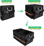 Trunk Organizer, LIBZAKI Cargo Organizer, Premium Multi Compartments Collapsible Portable Trunk Storage for auto, SUV, Truck,