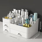 MIUOPUR White Makeup Organizer for Vanity, with 3 Drawers, Large Capacity, Ideal for Make up, Cosmetic, Skin care, Suitable f