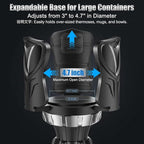 Cup Holder Expander for Car – Fits Most Vehicle Models, Extends Cup Holder Depth, Durable ABS Plastic (Silvery)