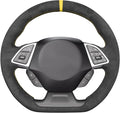 MEWANT Hand Stitch Car Steering Wheel Protector Wrap Cover for Chevrolet Camaro 2017-2022 Steering Wheel Accessories