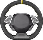 MEWANT Hand Stitch Car Steering Wheel Protector Wrap Cover for Chevrolet Camaro 2017-2022 Steering Wheel Accessories