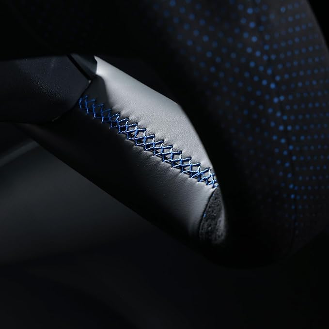 MEWANT Hand Stitched Tesla Model S Yoke Steering Wheel Cover Wrap for Tesla Model S 2021-2023 / Model X 2021-2023 Tesla Yoke Steering Wheel Accessories