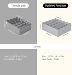 4 Packs Wardrobe Clothes Organizer,5 Grids Washable Portable Closet Organizer Storage Box Foldable Closet Drawer Organizer fo