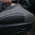 EKR Custom Fit Tacoma Car Seat Covers for Select Toyota Tacoma 2024 2025 2026 Xtra Cab SR -Full Set,Leather(Black/Gray)