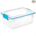 Sterilite 24-Pack Gasket Box, Weather-Resistant Storage Bins with Latching Lids, 12 Quart - Heavy-Duty Organizing Containers 