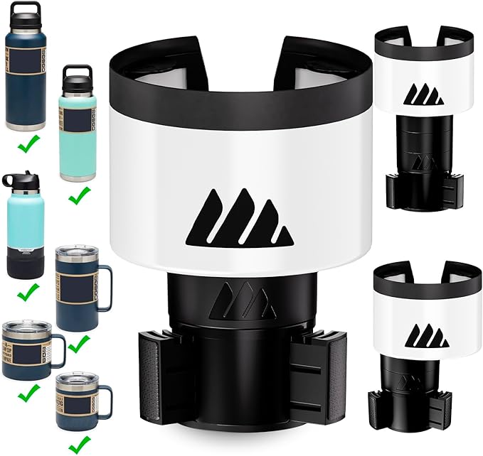 Integral Ultimate Expander Car Cup Holder - Adjustable Base - Expander & Organizer for Vehicles - Compatible with Coffee Mug,