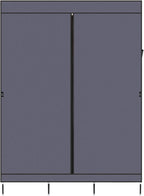 71" Portable Closet Storage Organizer Wardrobe Clothes Rack,Covered Garment Rack,Steel Tube Clothes Storage Organizer,Freesta