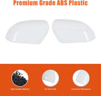 2PCS Side Door Mirror Cover for Toyota Tundra 2022-2025/ Sequoia 2023-2025, Car Exteror Rear View Mirror Housing Protector Cover Cap (Only for versions with turn signals) (White)