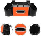 Ciieeo Car Headrest Organizer with Integrated Cup Holder and Tissue Box - Versatile Backseat Storage & Purse Hanger for Vehicle Interior Organization - Fits Most SUV & Sedans (Orange)