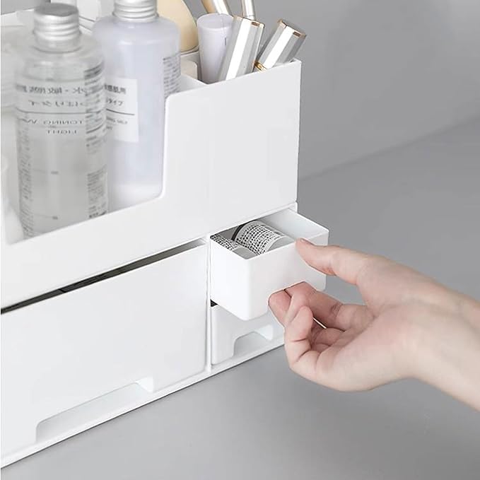Makeup Organiser Storage Makeup Desk Cosmetic Storage Box Organizer with Drawers for Dressing Table, Vanity Countertop, Bathr