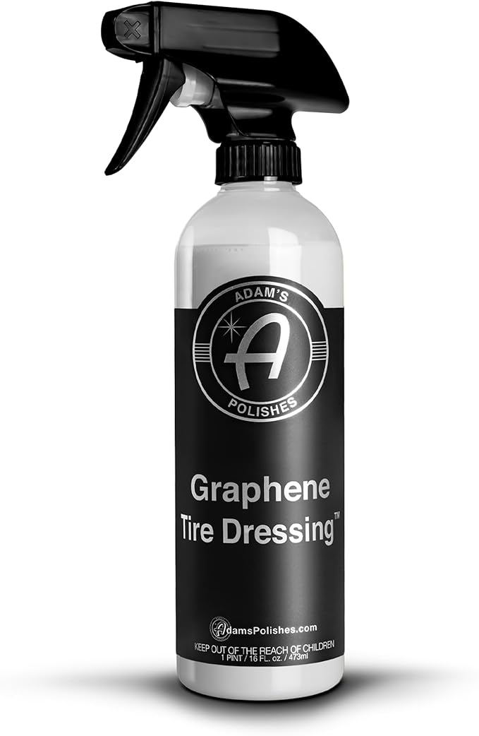 Adam's Polishes Graphene Tire Dressing - Deep Black Finish W/Graphene Non Greasy Car Detailing | Use W/Tire Applicator After 