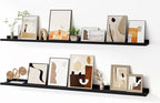 Floating Picture Ledge Shelves for Wall Set of 2, 55 Inches Picture Shelf with Ledge, Nursery Book Shelf for Toys Storage Kid