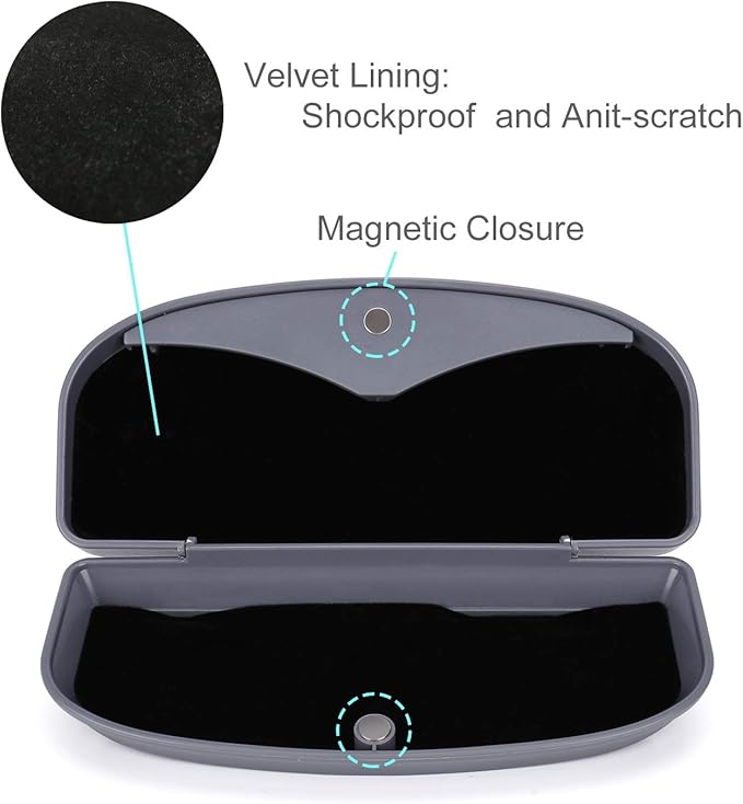 MOSISO Car Visor Sunglasses Case, Universal Automotive ABS Eyeglasses Holder Protective Box Clip Eyewear Hard Shell Storage Organizer with Magnetic Closure and Double Card Clamp, Space Gray
