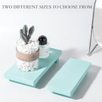 zoocatia Small Wood Tray Pedestal Stand Farmhouse Bathroom Decor Decorative Wooden Riser Kitchen Soap Dish Holder for Vanity,