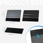 Gomake 20 Pack Vinyl Squeegee With Felt Fabric for Tint Film Decal Application, Wrap Installation, Wallpaper Smooth Tool (Black and Grey, 20)