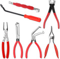 7PCS Automotive Electrical Terminal Connector Separator Removal Tool Kit,60°/Straight/Dual Head Electrical Disconnect Pliers 