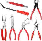 7PCS Automotive Electrical Terminal Connector Separator Removal Tool Kit,60°/Straight/Dual Head Electrical Disconnect Pliers 