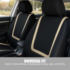 BELOMI Car Seat Covers Only, Breathable Premium Cloth Auto Seat Cover, Universal Front and Rear Seat Covers, Automotive Inter