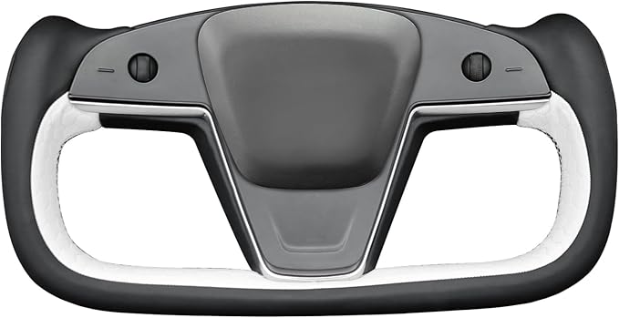 MEWANT Hand Stitched Tesla Model S Yoke Steering Wheel Cover Wrap for Tesla Model S 2021-2023 / Model X 2021-2023 Tesla Yoke Steering Wheel Accessories(3D Style)