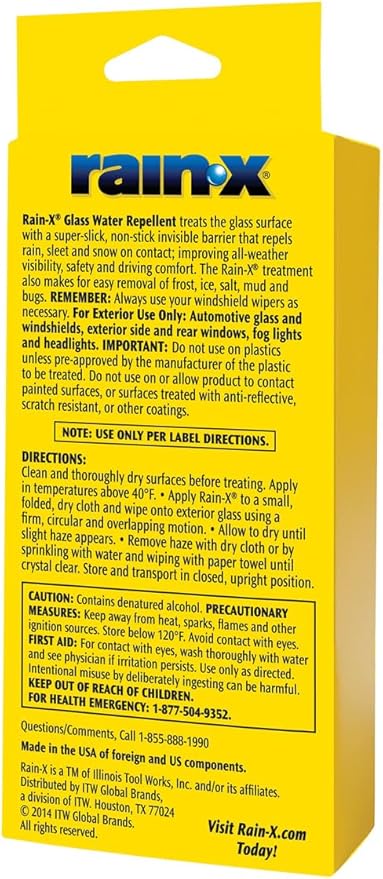 Rain-X 800002243 Glass Treatment, 7 oz. - Exterior Glass Treatment To Dramatically Improve Wet Weather Driving Visibility Dur