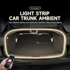 Trunk LED Light Strip for Tesla Model 3 Highland 23-25 Rear Trunk Cargo Light Interior Decoration Lights for Tesla Model 3 Refresh Easy Installation Tesla Trunk Accessories Ambient Lights (RGB)