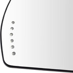 TRQ Driver Side Mirror Glass Heated Compatible with 2014-2016 Chevrolet Silverado GMC Sierra 1500 2015-2016 2500 HD 3500 HD w