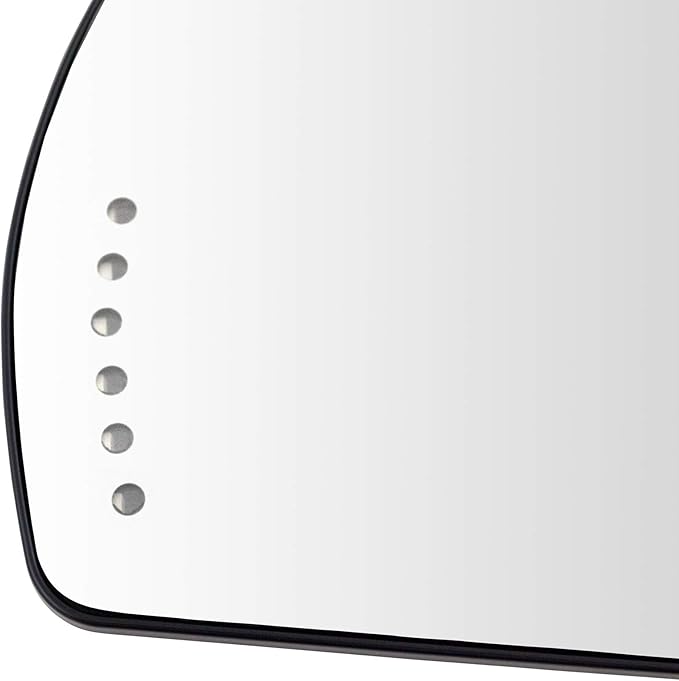 TRQ Driver Side Mirror Glass Heated Compatible with 2014-2016 Chevrolet Silverado GMC Sierra 1500 2015-2016 2500 HD 3500 HD w