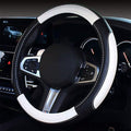 Car Steering Wheel Cover with Durable PU Leather, Universal 15 inch Fit for Car Truck SUV, Breathable Anti Slip Auto Steering Wheel Covers for Men and Women