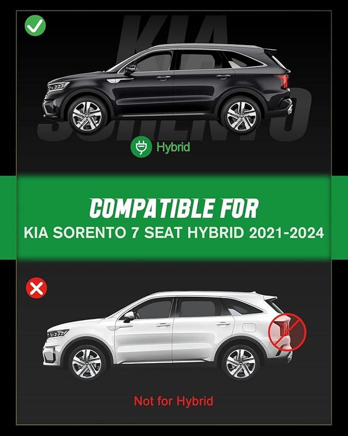 VIWIK Floor Liners for Kia Sorento 2021-2026 6&7 Seats (Hybrid Model), All Weather Floor Mats TPE Accessories Custom 1st/2nd/3rd Row