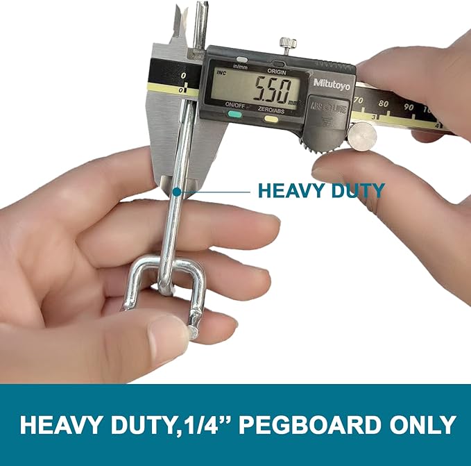 1/4 inch Extra Thick Pegboard Accessories Kit,Only Suitable for 1/4" Pegboard Board,Includes Three Baskets and Multiple Types