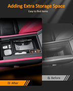 CDEFG for Chevy Blazer EV 2024 2025 2026 Center Console Organizer Tray for Blazer EV LT/RS Accessories Armrest Storage Box Insert Tray for Blazer EV Arm Rest Middle Organizer
