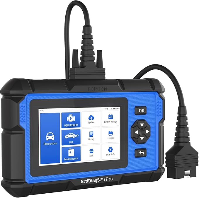 ArtiDiag600 Pro OBD2 Scanner Diagnostic Tool - TOPDON Automotive Scan Tool with Full Systems, Car Code Reader with 9 Reset