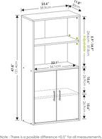 Furinno Pasir 4-Tier Storage Bookcase, Bookshelf, Multipurpose Shelf, White