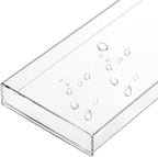 Peohud 3 Pack Acrylic Bathroom Trays, Clear Vanity Tray for Toilet Tank, Decorative Countertop Organizer for Perfume, Makeup,