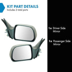 TRQ Driver and Passenger Side Mirror Assembly Set Manual Paint to Match Compatible with 2001-2004 Toyota Tacoma