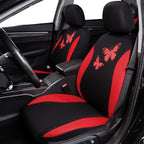 Flying Banner Butterfly car seat Covers ful Set Fashion Universal Lady Woman Female Rear Bench Split Colorized (Full Set, Red