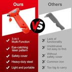 Car Window Breaker, Safety Hammer - 3 in 1 Escape Tools, Window Breaker Seatbelt Cutter, Roadside Emergency Kit with Light Re