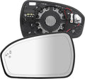 JINCHEN Driver Side Mirror Glass for Ford Fusion 2013-2020 Heated with Blind Spot Detection DS7Z17K707H DS7Z17K707A